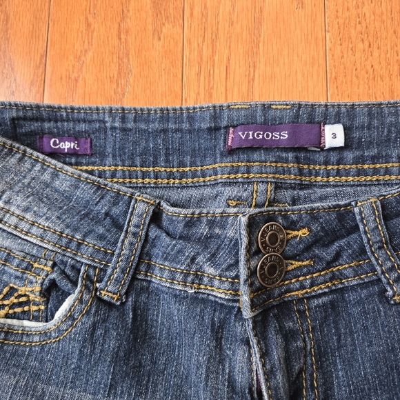 Vigoss Juniors Denim Capris Size 3 - Picture 2 of 3